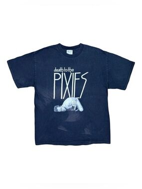 Vintage M&O Knits Pixies Death To The Pixies Crew Neck Tee - Size Large